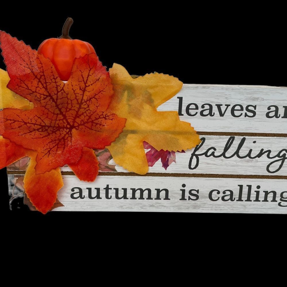 ‎2/$20 AUTUMN LEAVES WISHES HOME DECOR